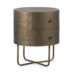 BePureHome Kastje Glossy Rond Metaal Antique Brass