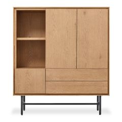 Pronto Wonen Opbergkast Belvio Light Oak Veneer 140x125 cm