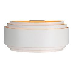 Wandlamp Sofia van Highlight in wit met gouden details, met een modern, gelaagd ontwerp.