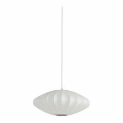 Light & Living hanglamp in wit, gemaakt van lichtgewicht materiaal met een ronde, elegante vorm.