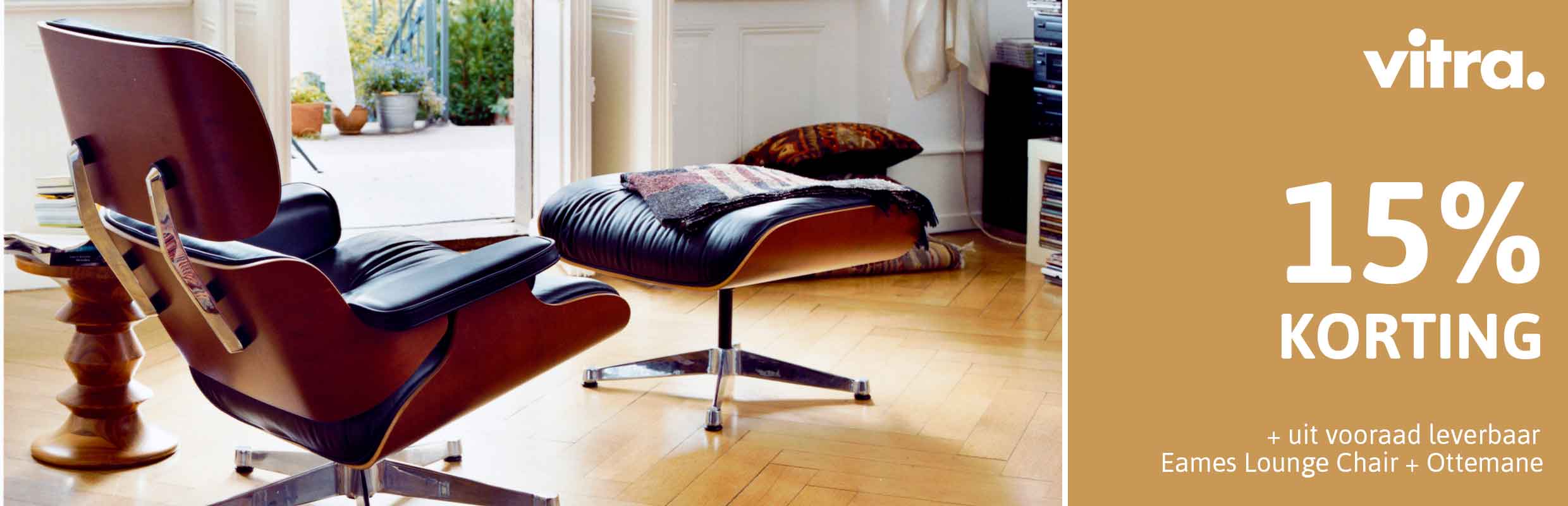 regiment Philadelphia Haringen Vitra Eames Lounge Chair uit voorraad leverbaar | Home Center